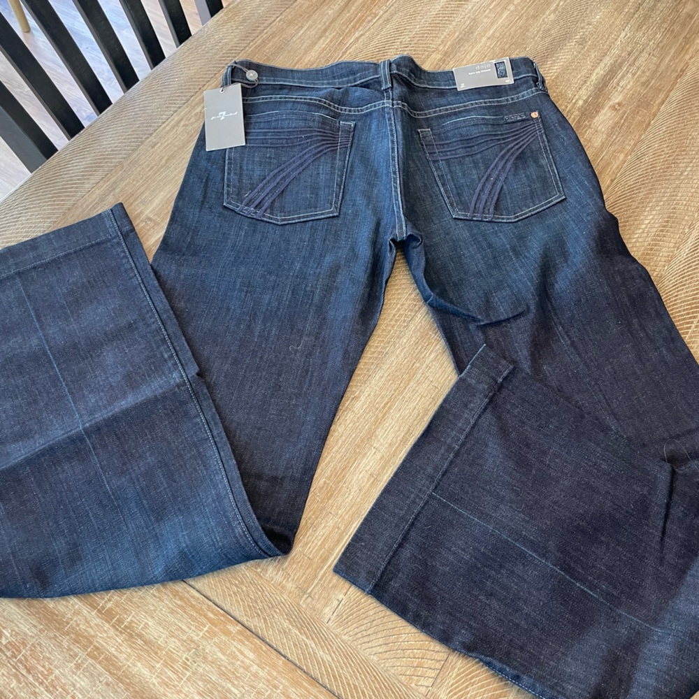 NWT Seven 7 For All Mankind Jeans Womens Dojo Flare blue trouser 32